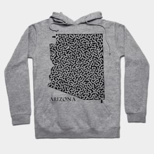 Arizona State Outline Maze & Labyrinth Hoodie